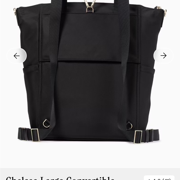 Kate Spade Classic Black Tote Chelsea Large Convertible Backpack main image 6